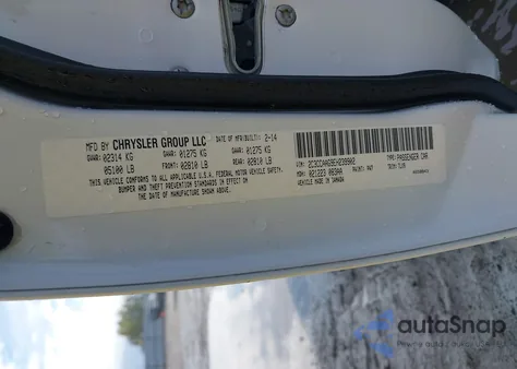 2014 Chrysler 300 из США, поврежденный, VIN 2C3CCAAG9EH239902